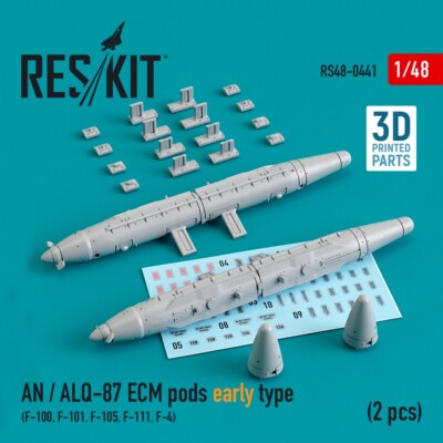 1/48 Reskit RS48-0441 AN / ALQ-87 ECM pods early type (2 pcs) (F-100, F-101, F-1