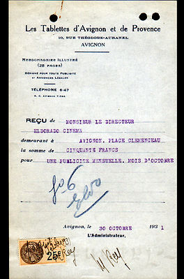 AVIGNON (84) WERBUNG ''LES TABLETES D'AVIGNON ET DE PROVENCE'' 1931