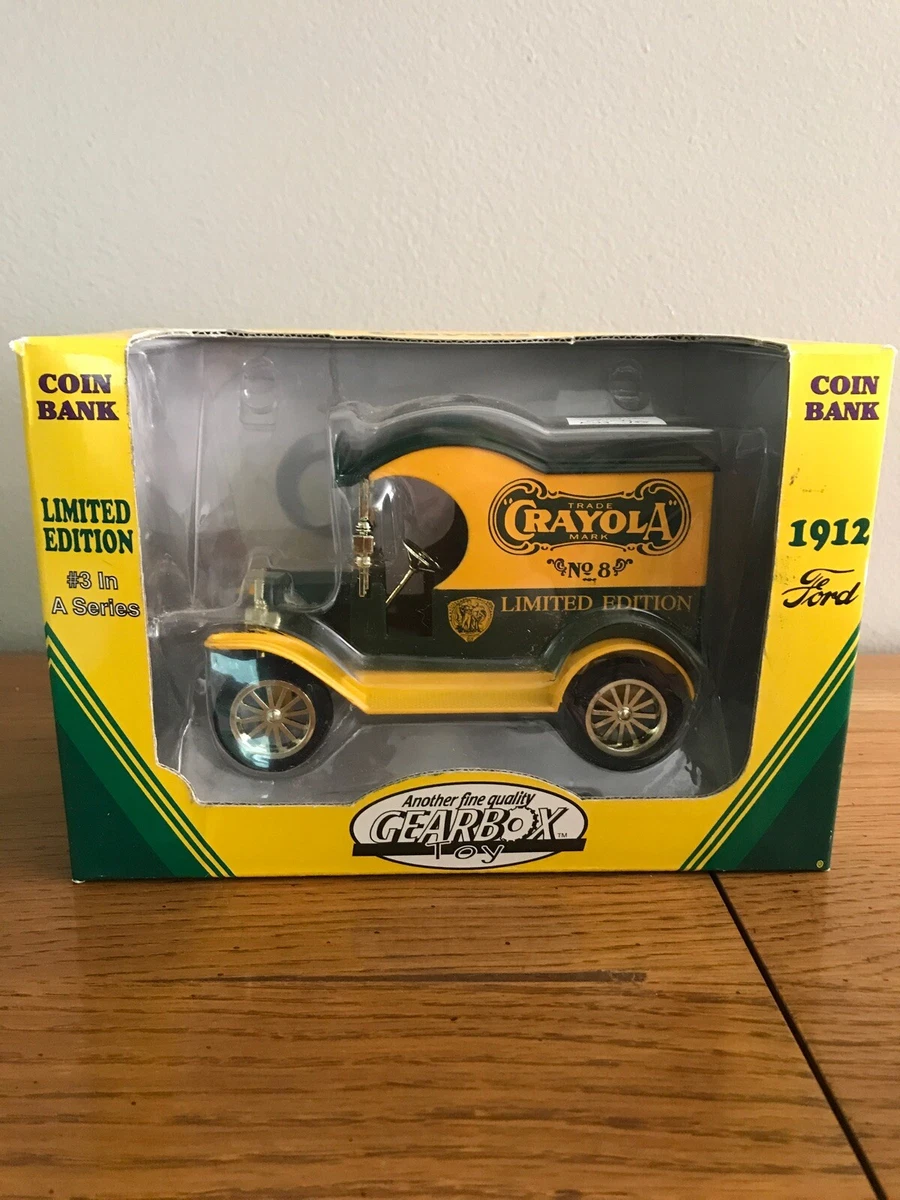 1-CRAYOLA DELIVERY CAR COIN BANK LIMITED EDITION #3 IN A SERIES 1912 FORD