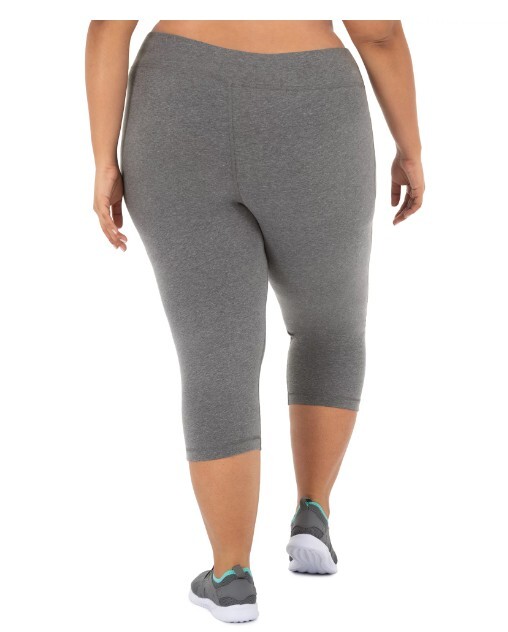 Athletic Works Women's Plus Size Core Active Capri Legging, Grey