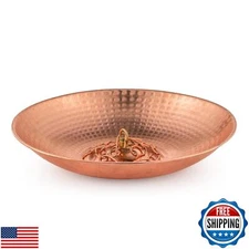 Marrgon Copper Anchoring Basin – Hammered Metal Bowl for Rain Chain Downspout