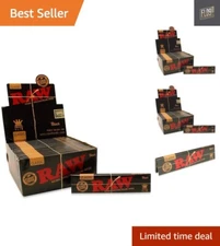 Raw Black King Size Slim Natural Unrefined Rolling Paper - 1 Pack - 32 Leaves