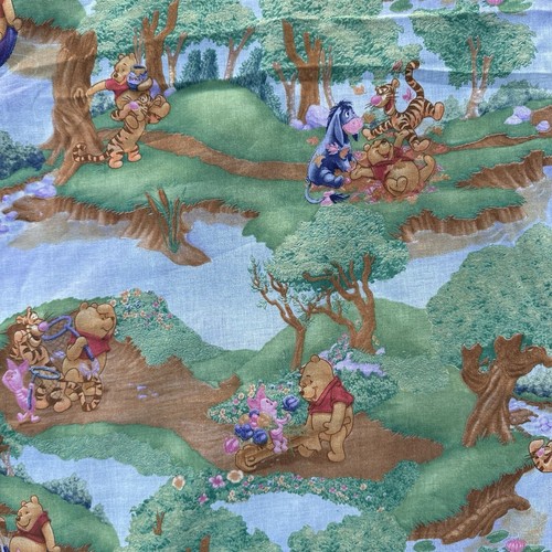 Vintage Winnie The Pooh Sheer Fabric Curtains Drape Kidcore Y2K - Picture 5 of 6
