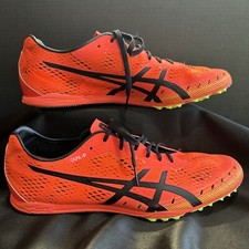 Asics Adults Sunrise Red Black Gun Lap 2 Cleat Track  Field Shoes Men  s Size 11