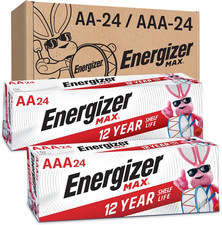 AA and AAA Batteries, 48 Count, Combo Pack Contains 24 Max Double a and 24 Max T