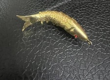 Vintage Brass Articulated Fish Charm Pendant ...
