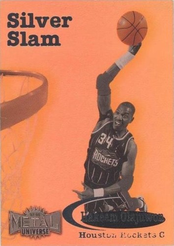 Hakeem Olajuwon 97-98 Metal Universe Planet Metal NBA Card HOF 
