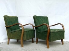 Par de sillones Art Deco, sillas de club de cóctel. Halabala antigua vintage 1920.