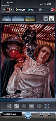 Topps Star Wars Card Trader SWCT Digital Legendary  darth Vader And Leia 5 cc