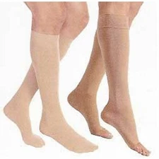 Compression Stocking Knee High Medium Beige Closed Toe