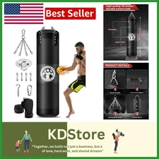 4FT Heavy Duty Boxing Punching Bag Set with Accessories for Home Gym