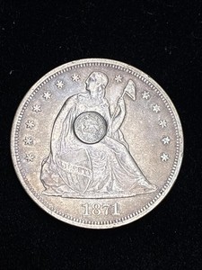 1871 Silver Seated Liberty Dollar Philadelphia Mint Very Fine