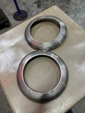 Lyon 16 Ford Wheel Inner Trim Rings 2 Pair Stainless Rare Hotrod Custom