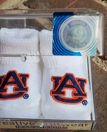 AUBURN UNIVERSITY BABY BOOTIES!●Prodotto con licenza ufficiale●Scatola nuova/aperta🐯 - Foto 7 di 19