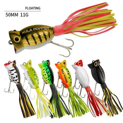 1pcs 5cm/11g Popper Lua Treble Hook Lures Topwater Lures Fishing Hard Baits 