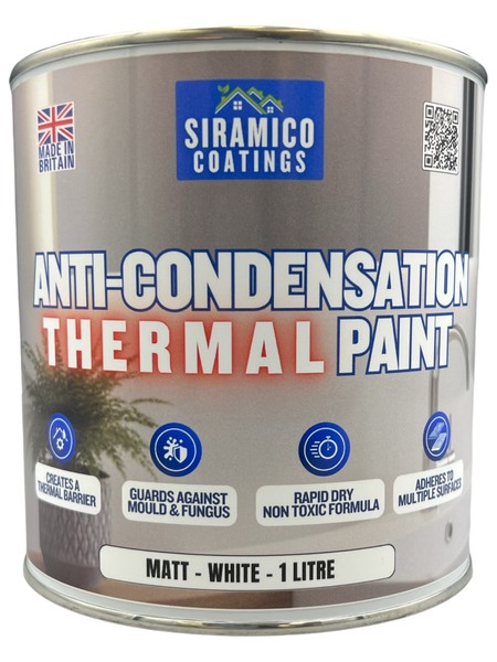 Pintura Anticondensación SIRAMICO 1 L - Pintura Térmica Blanco Mate