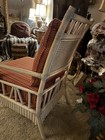 Ficks Reed Split Reed Rattan Wicker Chair W/ Ottoman MidCentury MCM Lounge — photo 2