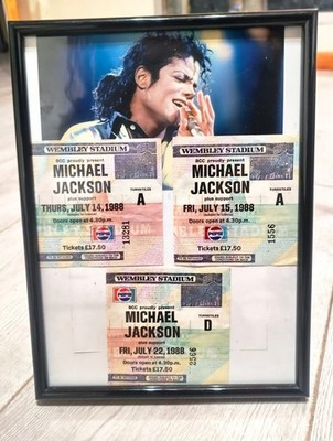 Michael Jackson Wembley London 1988 original 3 TICKETS JULY - Movie Concert