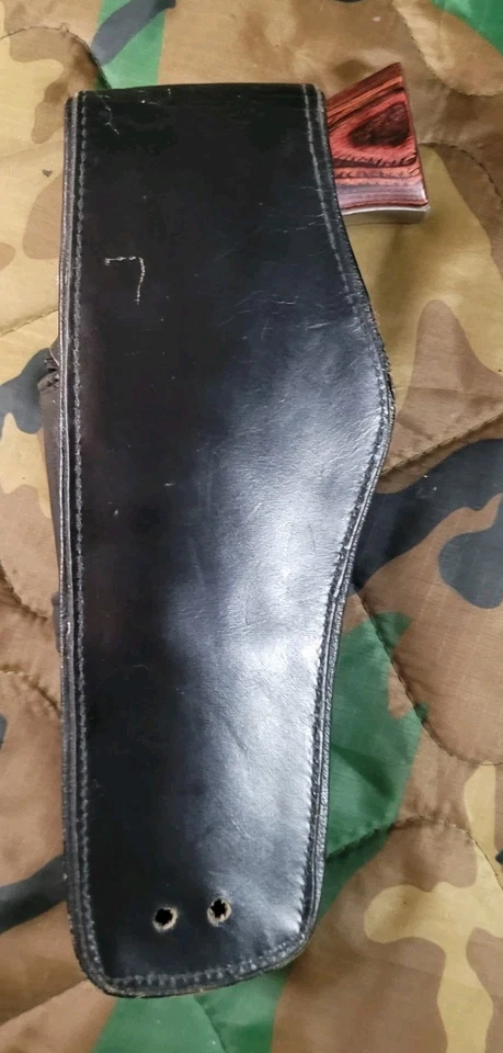 Single Action Revolver Cowboy Style Holster Right-hand Owb Black Leather - Image 2 of 4