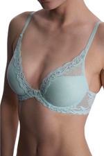 NATORI Feathers Plunge T-Shirt Bra Whipped Mint Lace/Mint Glass 32DDD NWT