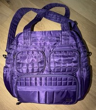 NWOT LUG Puddle Jumper Purple Quilted Overnight Gym Carry On Diaper Tote Bag