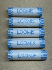 =5= Rolls BU 2025  Jefferson Nickels, Uncirculated Philadelphia Mint