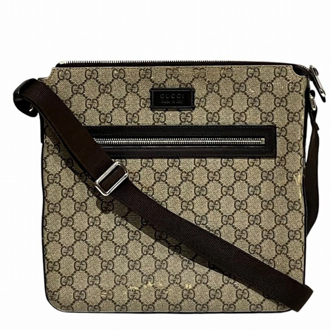 Gucci GG Supreme 406508 Sac en Cuir PVC Sac à Bandoulière Unisexe Gratuit