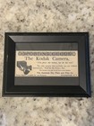 1970s 5" x 6" KODAK Vintage Ad Camera Framed Photography History Rochester NY