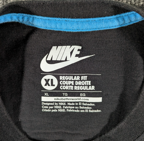 Nike Air Force 1 "Supreme Court Justice" T-Shirt Nero Cotone Uomo XL - Foto 12 di 16