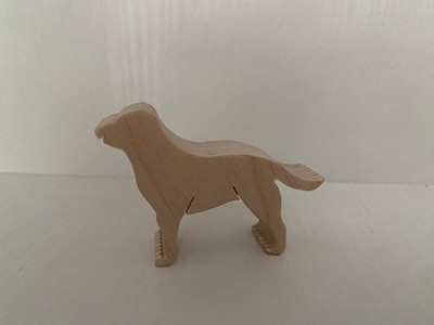 Bauernhoftier aus Holz Hund Kinderspielzeug natur