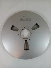 Scotch Metal Empty Reel to Reel 14" X 1 " inch USA VTG MCM Display Item Silver