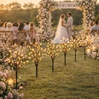 Wedding Party Pathway Lights. Aisle Walkway Runner Lights. Warm White 8 Pack