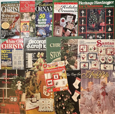 Christmas Cross Stitch  Needlework 15 Magazines  Booklets Lot Vintage Patterns