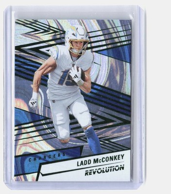 2025 Panini Revolution #62 Ladd McConkey Green Swirl #/199