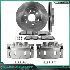 For 08-18 CHEVROLET SILVERADO 1500 Front Brake Calipers Disc/Rotors Ceramic Pad