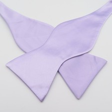 Hisdern Bow Tie Purple Solid 2.75" Wide Self Tie Polyester Tuxedo Formal