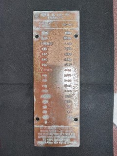 VINTAGE SHIP'S BRASS CALIBRATION PLAQUE