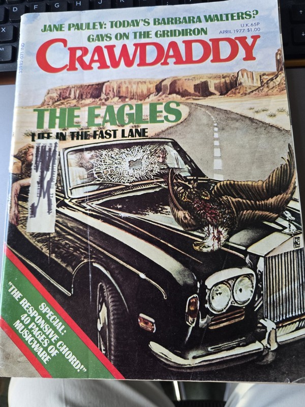 Crawdaddy Magazine April 1977 Eagles Steve Miller Bowie Burroughs Fleetwood Mac