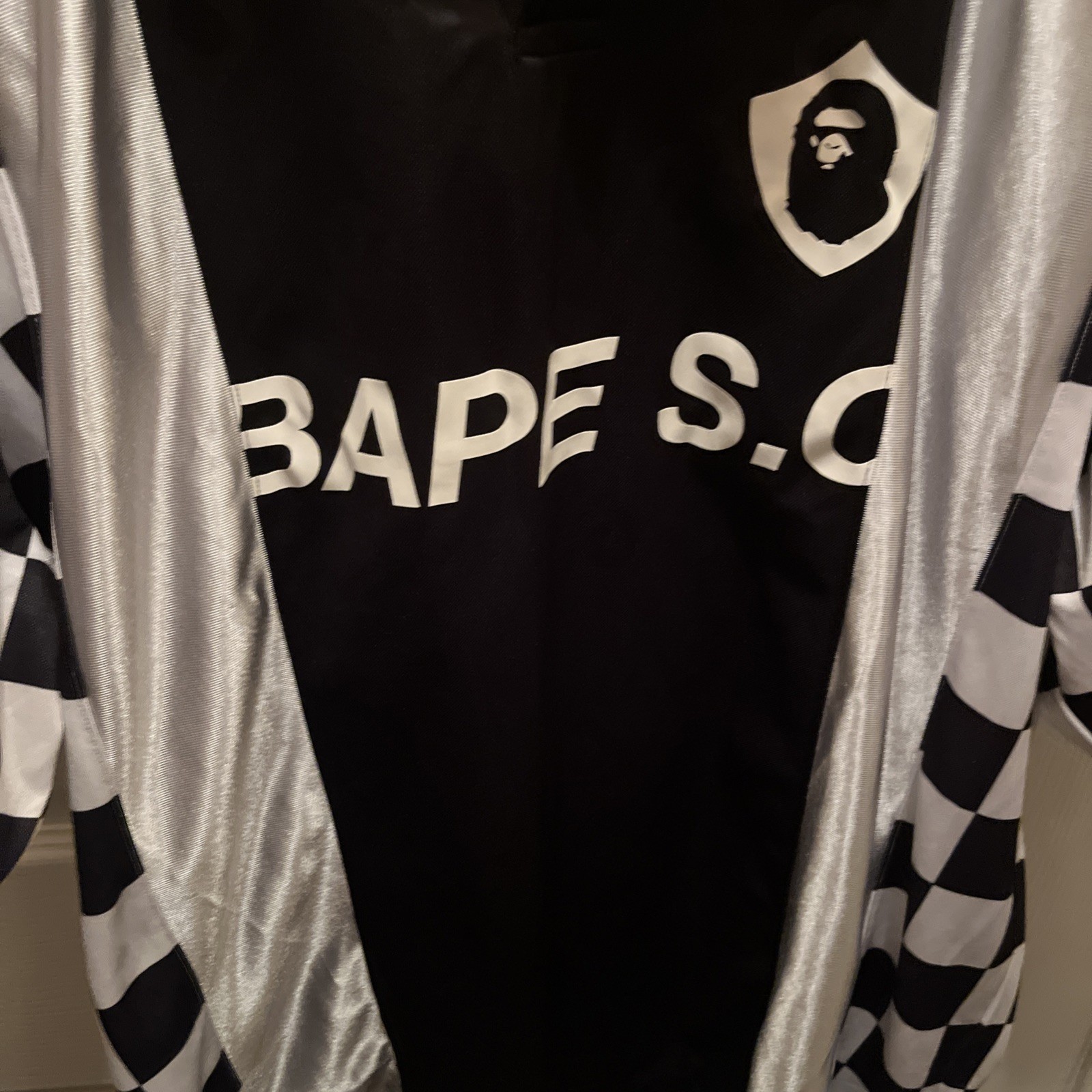 BAPE Black & White Checkered Caesar Game Jersey F… - image 3