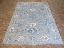 9 x 12 Hand Knotted Gray Fine Peshawar Oriental Rug G16501