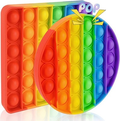 2 Stück Push and POP Bubble Silikon Sensorisches Fidget Spielzeug Pop on It 