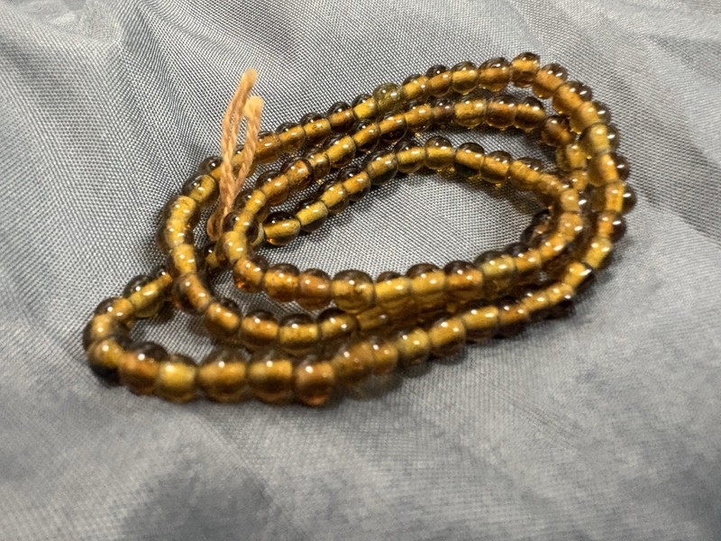 1940s Vintage German Glass Beads, 4mm, 102 Count, 16” Strand