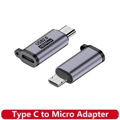 USB Type-C Female to Micro USB Male Adapter Converter Data Cable Charging Dongle