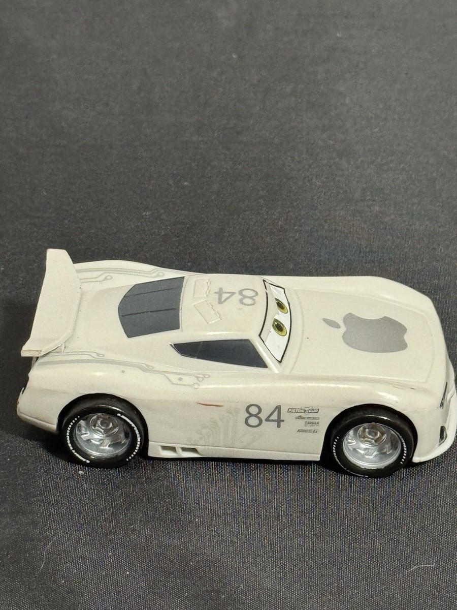 Rare Disney Store Cars PVC White Apple Car #84 Mac iCar JP Drive