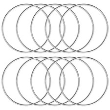 10 Pcs 6 Inch Metal Rings for Craft Silver Hoops Floral 6 Inch,