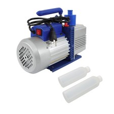 110V 9.6 CFM  Single-Stage Rotary Vane HVAC 1 HP Air Vacuum Pump with Oil Bottle