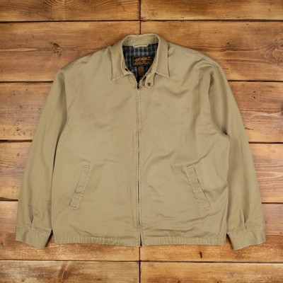 Vintage Eddie Bauer Windbreaker Jacke XL 90s Bomber USA Made Beige