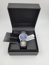 Movado Men's Museum Classic Navy Dial Stainless Steel Watch 2100015 ($895 MSRP)