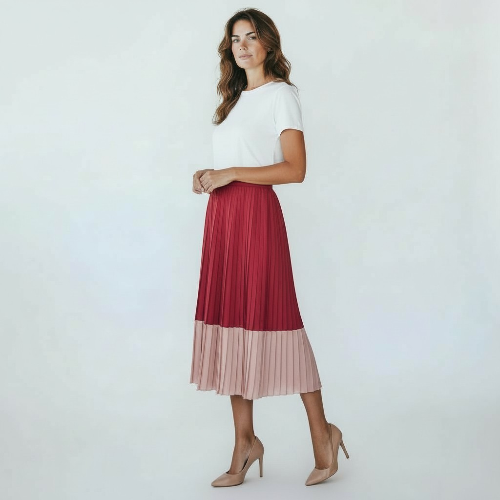 Zimmermann Burgundy Pink Pleated Skirt Size 3 AU14 US10 Elegant Occasion