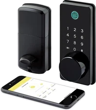LOCKSTAR® Smart Door Lock • Keyless Deadbolt • Multiple Entry – App, Fingerprint